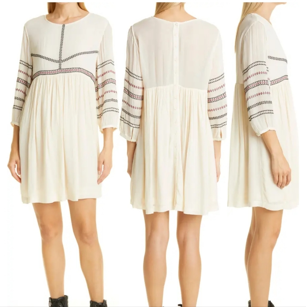 BA&SH Colombe Embroidered Shift Dress sz. 1